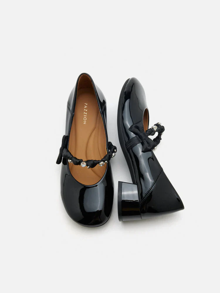 Ellettra Braided Strap MaryJane Heels - Image 10