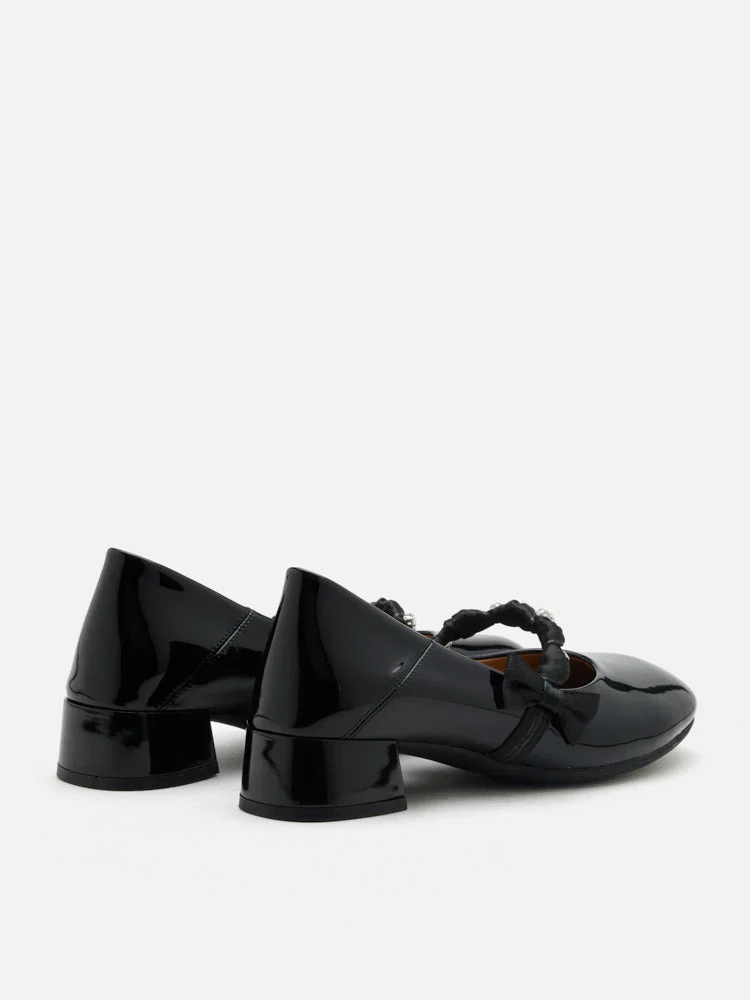 Ellettra Braided Strap MaryJane Heels - Image 14