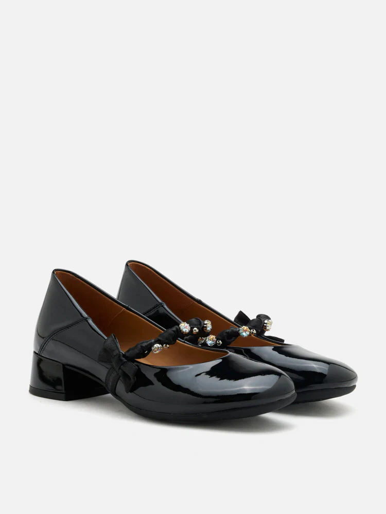 Ellettra Braided Strap MaryJane Heels - Image 8