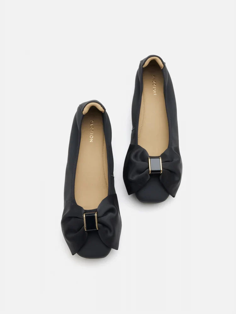 Hana Silk Bow Flats - Image 13