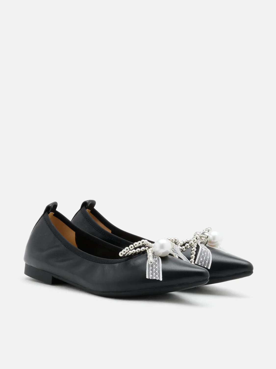 Winnie Beaded Pearl Bow Flats - Image 8