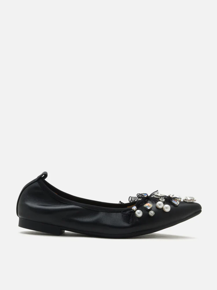 Alasdair Embellished Pointed Toe Flats - Image 11