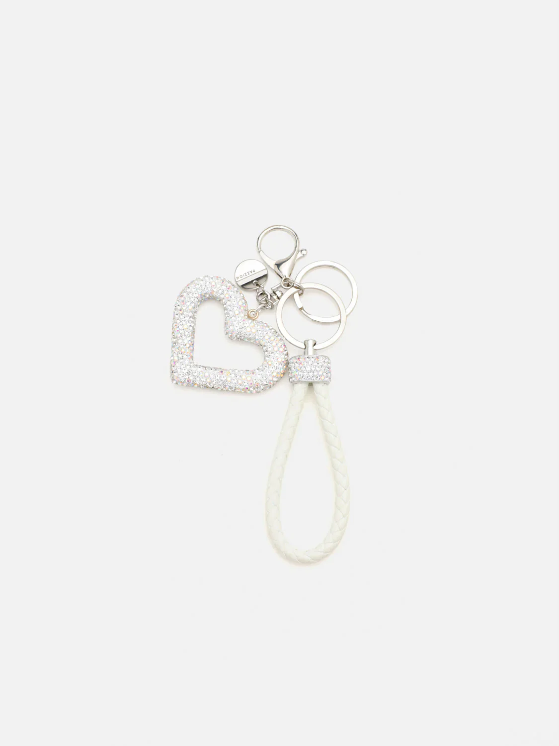 Brigitte Crystal Embellished Heart Keychain