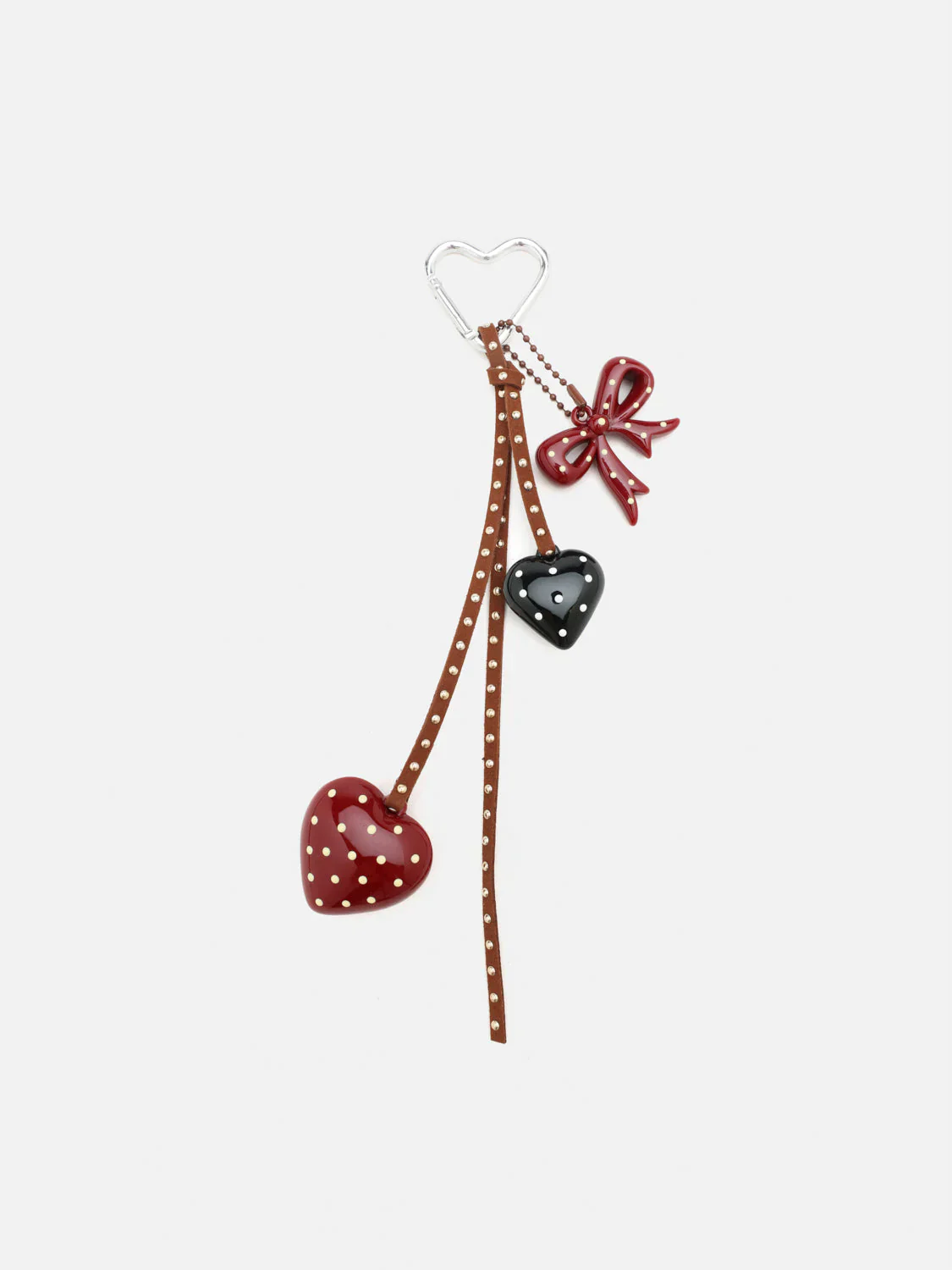 Bailey Ribbon and Hearts Keychain