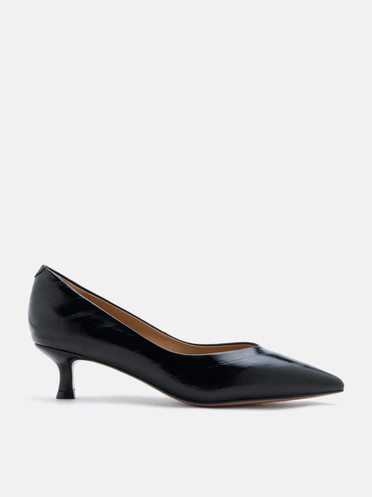Claudia Embossed Pointed Toe Heels - Image 11