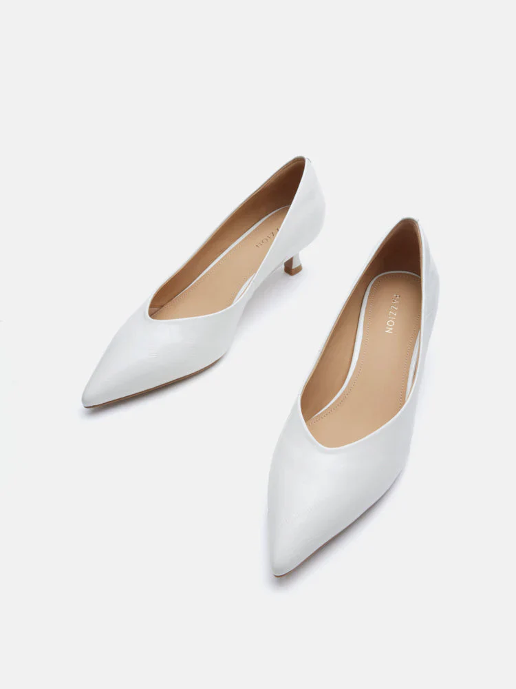 Claudia Embossed Pointed Toe Heels - Image 3
