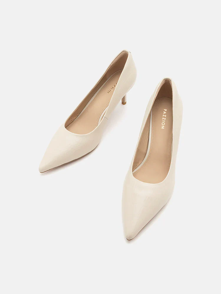 Adrianna Embossed Leather Heels - Image 3