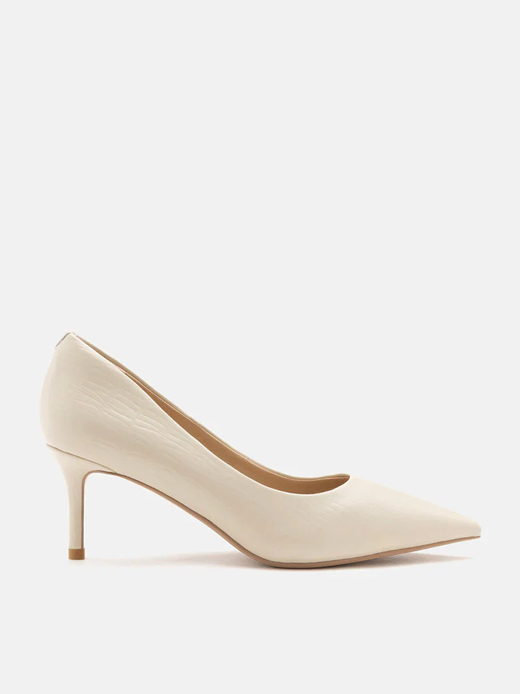 Adrianna Embossed Leather Heels - Image 4